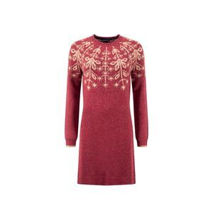 Weird Fish Womens/Ladies Blakely Fair Isle Knitted Dress / Rhubarb